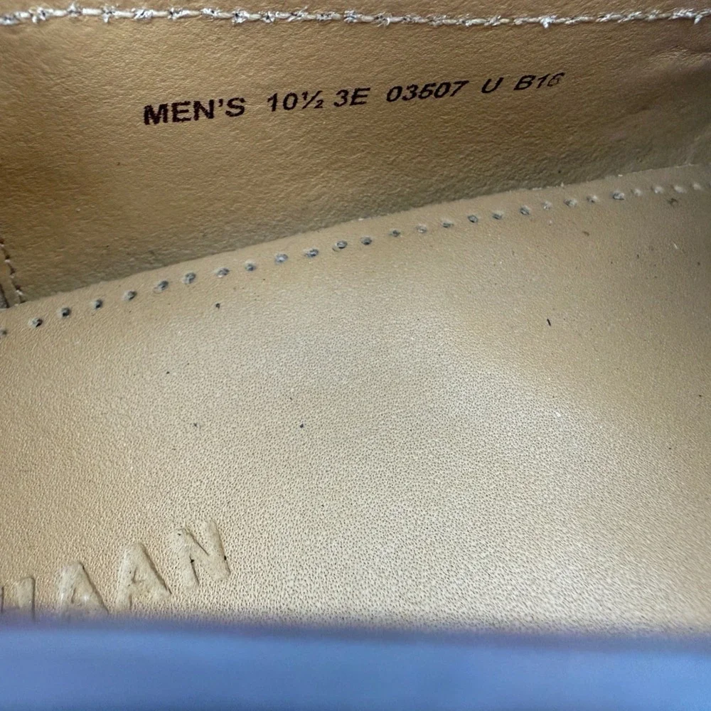 Cole Haan Mens size 10.5 3E Wide Pinch Tassel Loafers Burgundy Leather Slip On